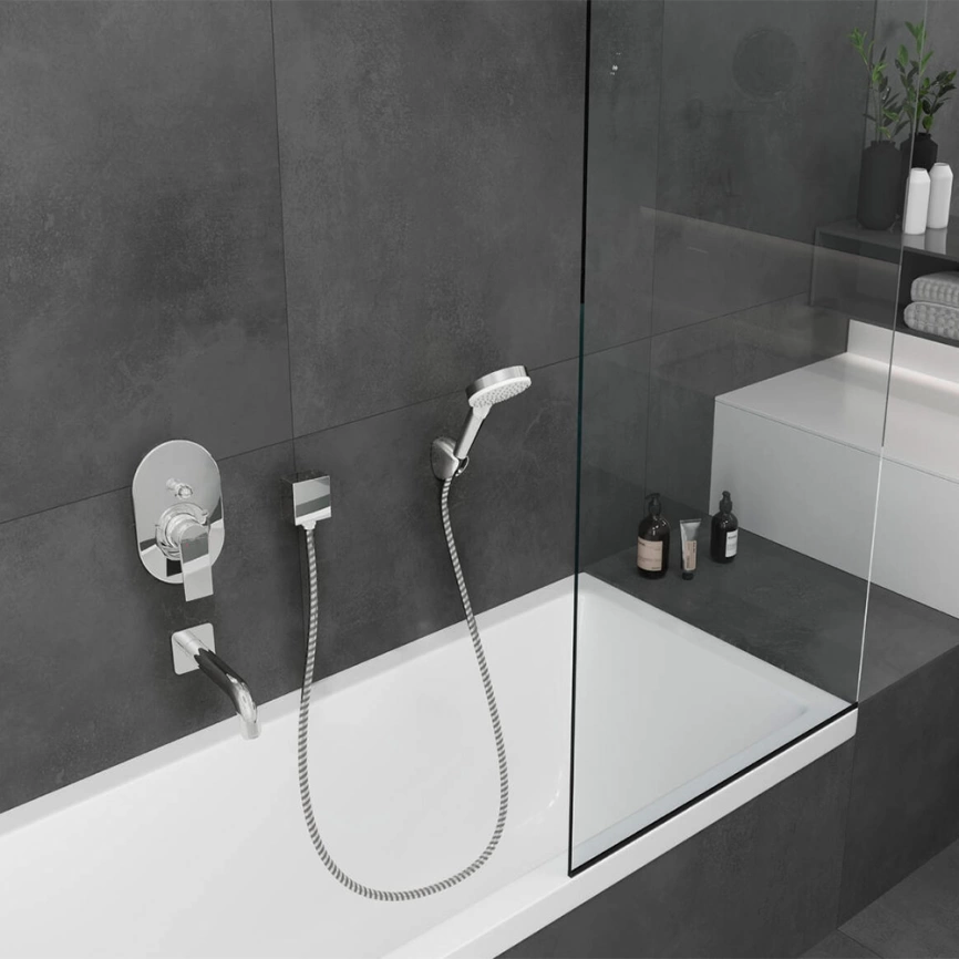 Излив для ванн настенный Hansgrohe Vernis Shape 71460000 хром - фото 1