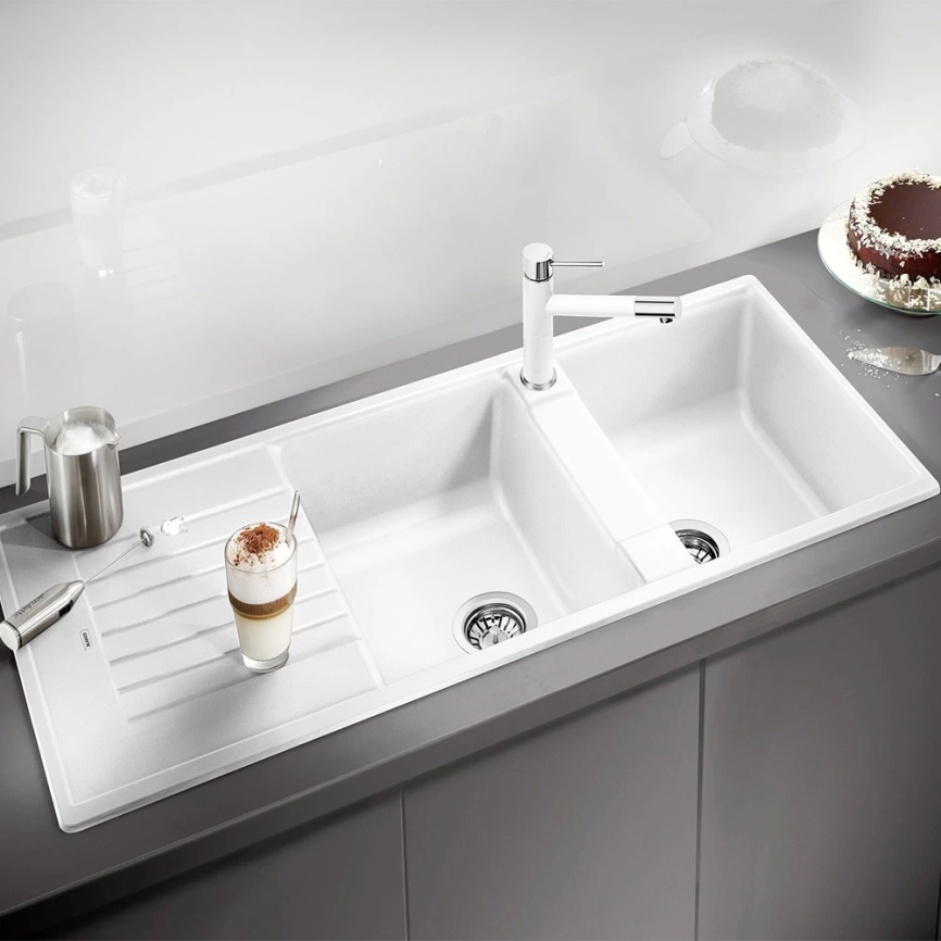 Мойка кухонная Blanco Zia 8 S 515597 белая - фото 1