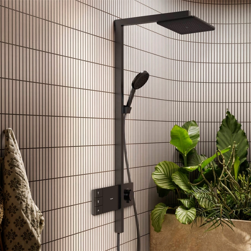 Душевая стойка Hansgrohe Raindance Alive Q 24591340 с термостатом графит - фото 1