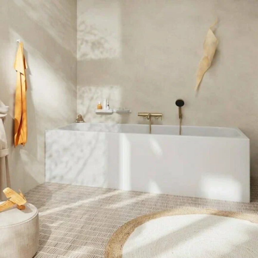 Смеситель для ванны Hansgrohe Tecturis S 73422140, бронза - фото 3