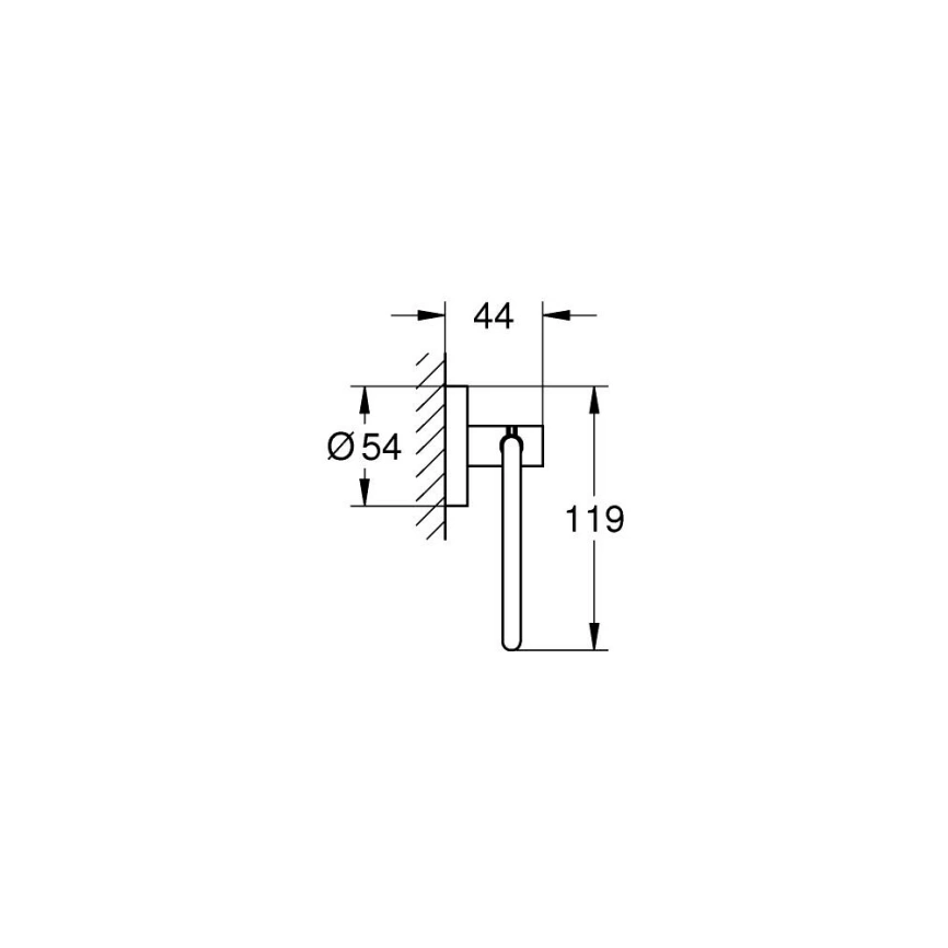 Держатель для туалетной бумаги Grohe Essentials 40689001 хром - схема