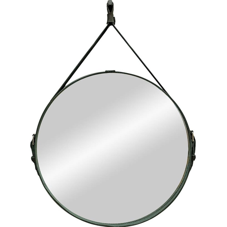 Зеркало навесное Континент Ритц D 650 на ремне из кожи черного цвета
