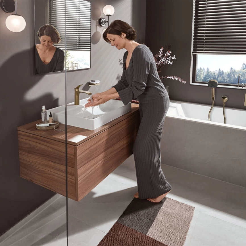 Смеситель для раковины Hansgrohe Vivenis 75023140 бронза - фото 2