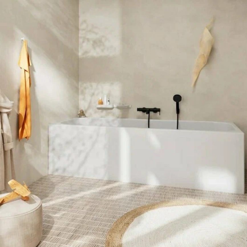 Смеситель для ванны Hansgrohe Tecturis S 73422670, черный - фото 3