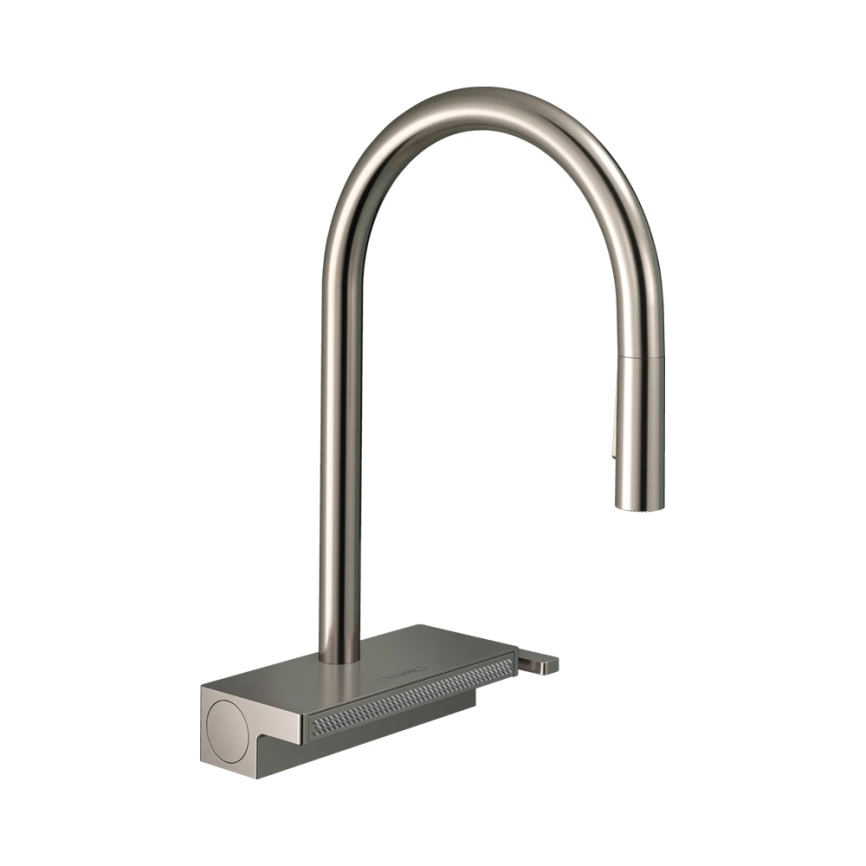 Смеситель для кухни Hansgrohe Aquno Select M81 73837800 с вытяжным душем сталь