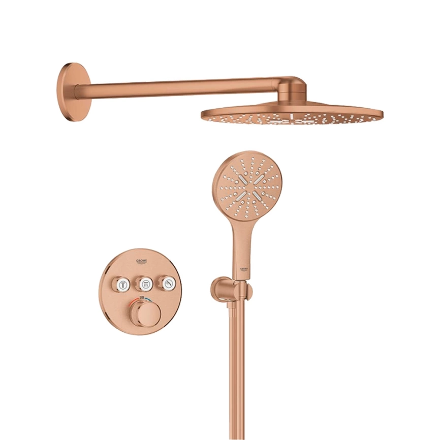 Душевой комплект Grohe Grohtherm SmartControl 34863DL0 бронза с термостатом