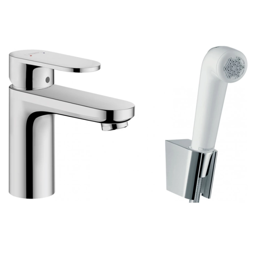 Смеситель для раковины Hansgrohe Vernis Blend 71215000 с гигиеническим душем