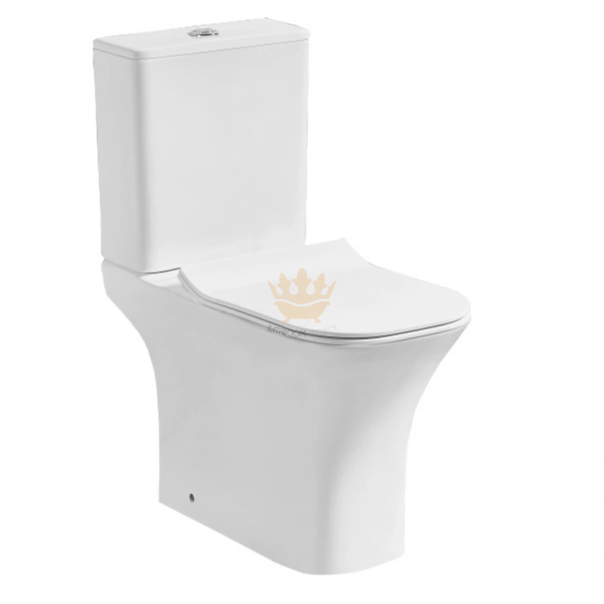 Унитаз компакт Sanmix SM-6215 безободковый с сиденьем