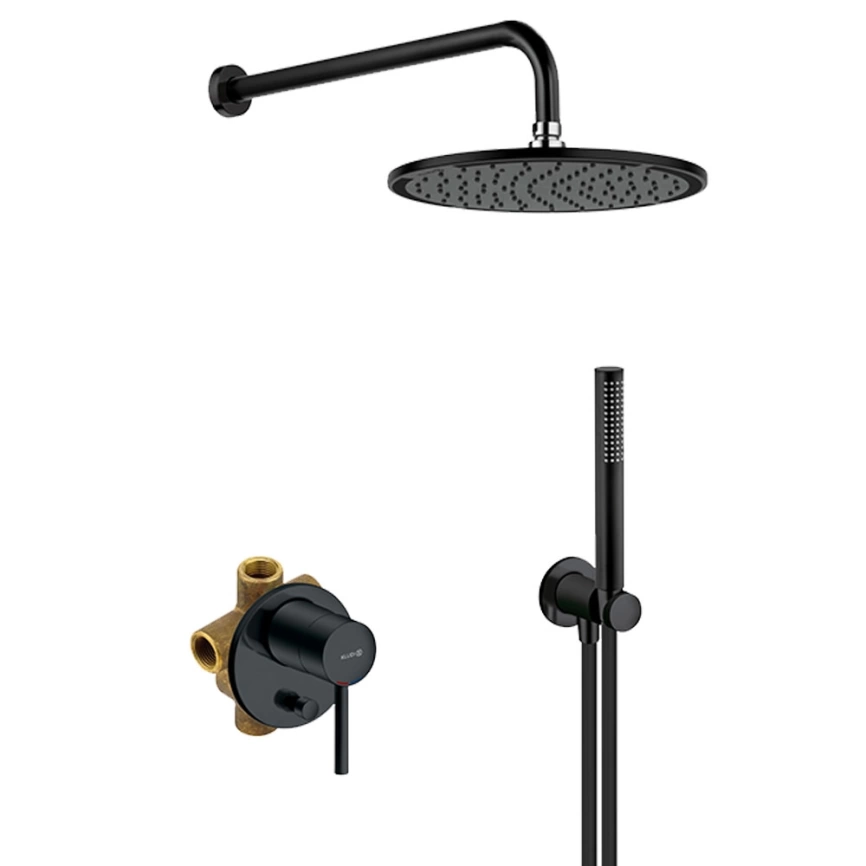 Душевой комплект Kludi Bozz 387363976 встраиваемый, черный