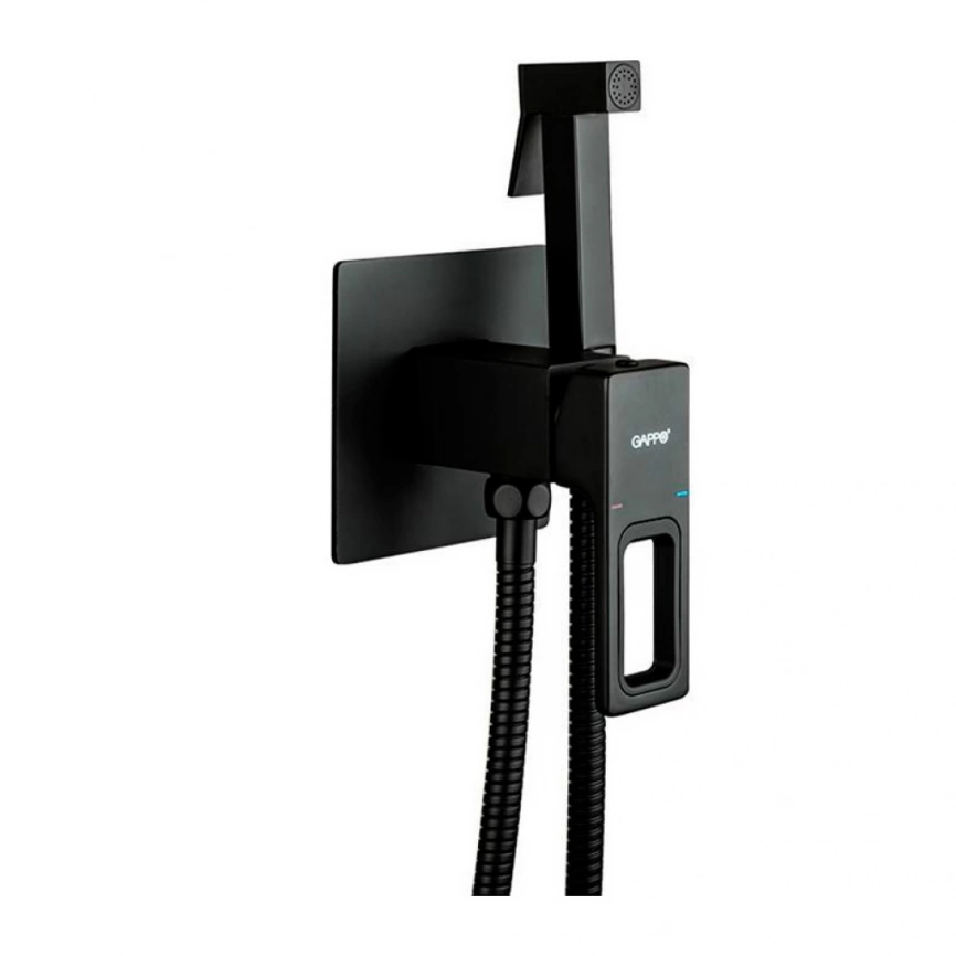 Cмеситель с гигиеническим душем Gappo G7217-6 встраиваемый, чёрный