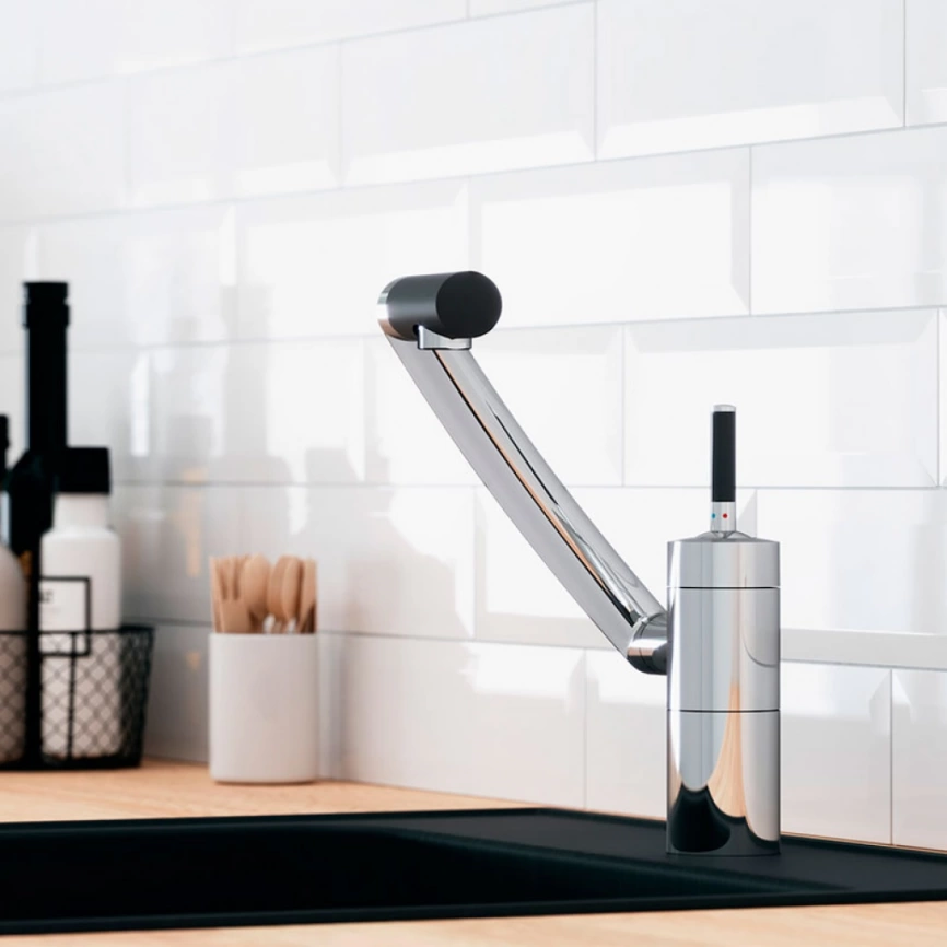 Смеситель для кухни Damixa Arc 290007464, с поворотным изливом - фото1
