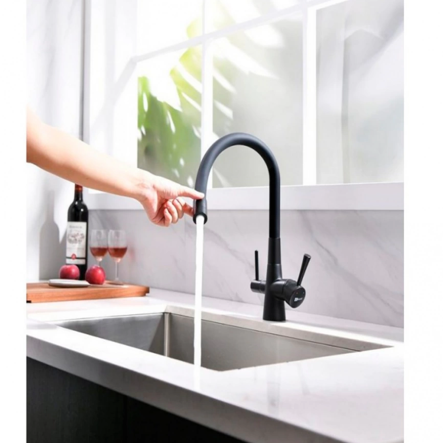 Смеситель для кухни Lemark Comfort LM3075BL c подключением к фильтру питьевой водой - фото 2
