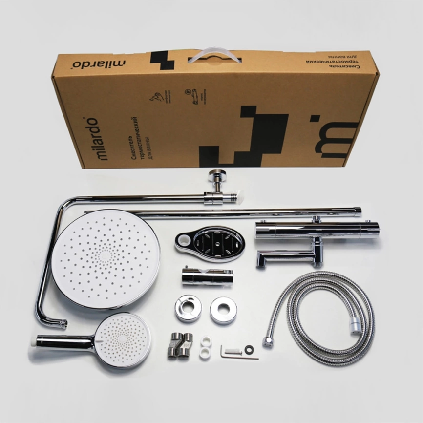 Душевая стойка Milardo Ideal Spa ILSSBTHM06 с термостатом хром - фото 4