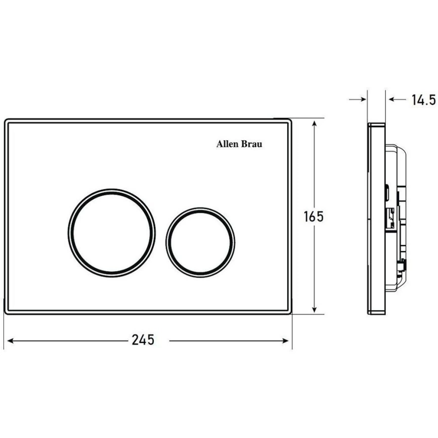 Кнопка смыва для инсталляции Allen Brau Priority 9.20001.00, хром - схема