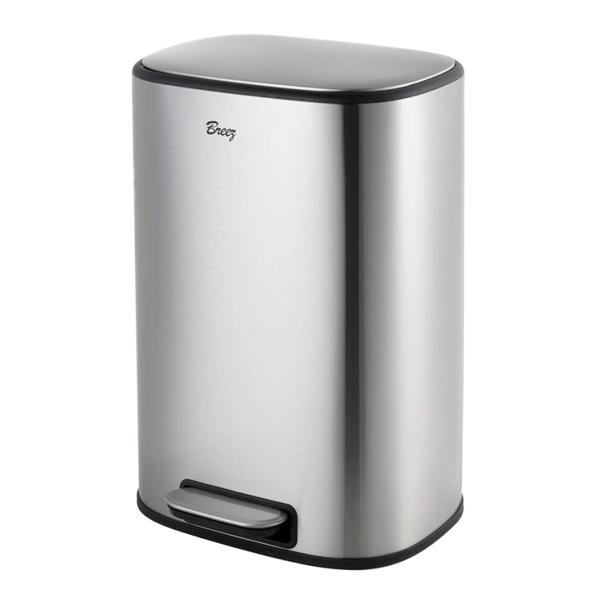 Урна для мусора Breez WB-1012 стальная c крышкой на 12 литров