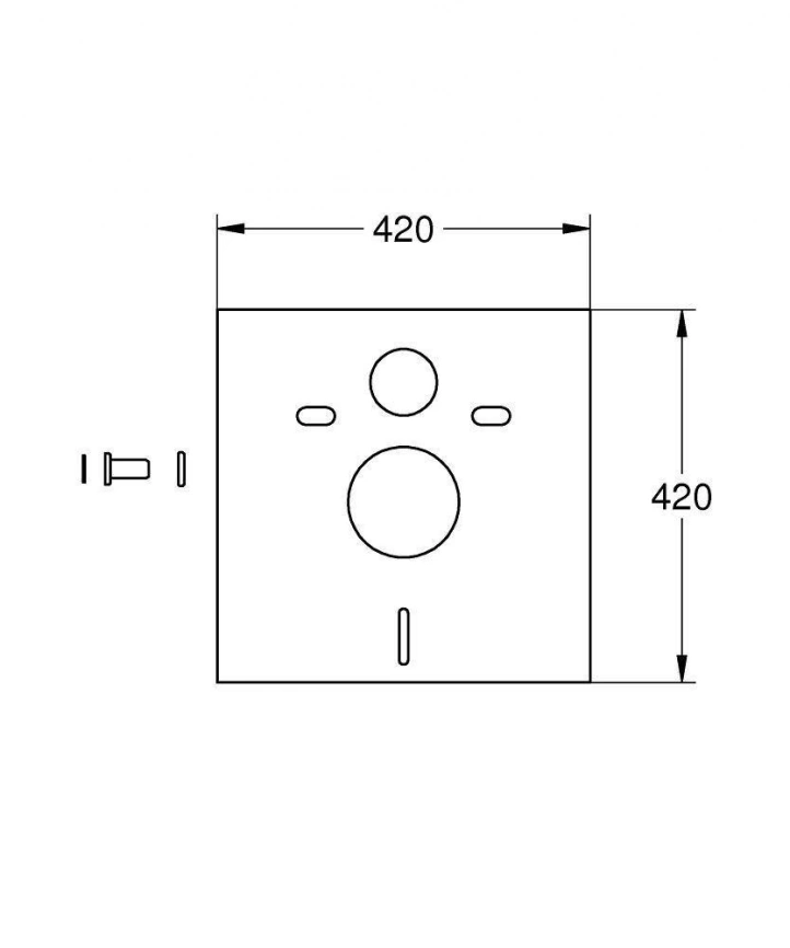 Прокладка звукоизоляционная Grohe 37131000, для подвесного унитаза - схема