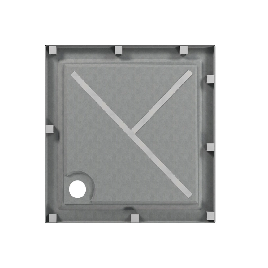 Душевой поддон акриловый Метакам Apart Black 100x100 квадратный черный - фото 2