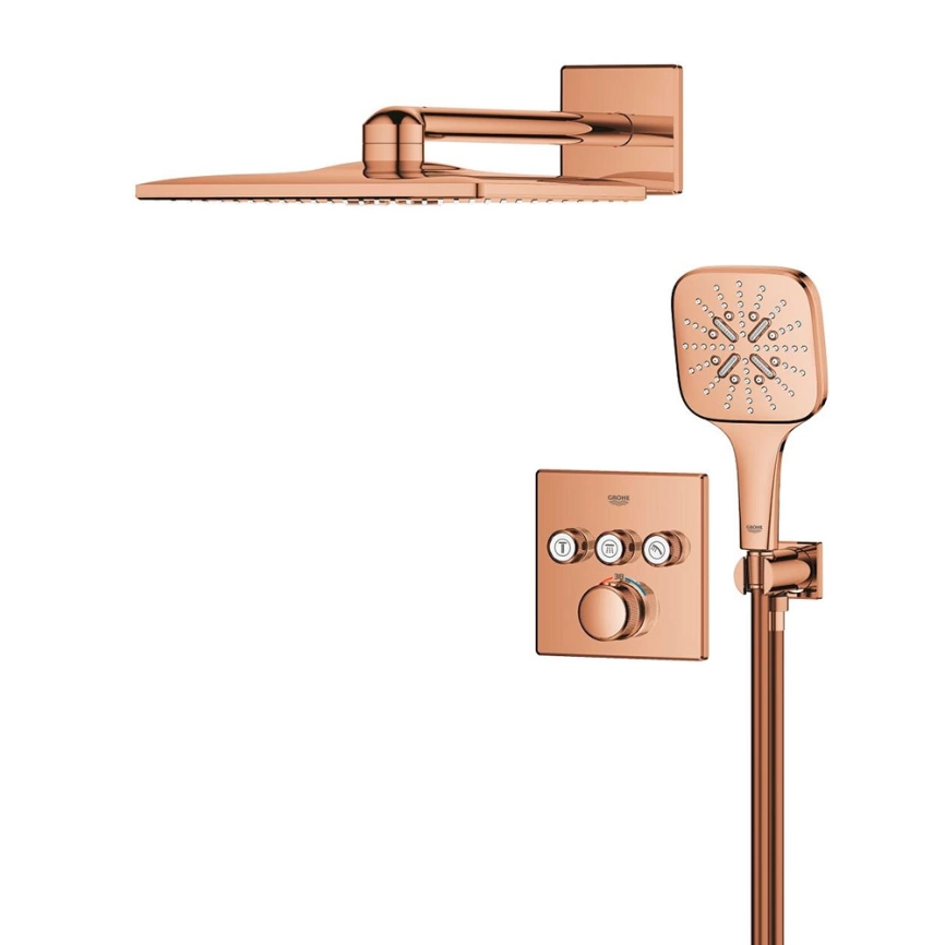Душевой комплект Grohe Grohtherm SmartControl 34864DA0 бронза с термостатом - фото 3