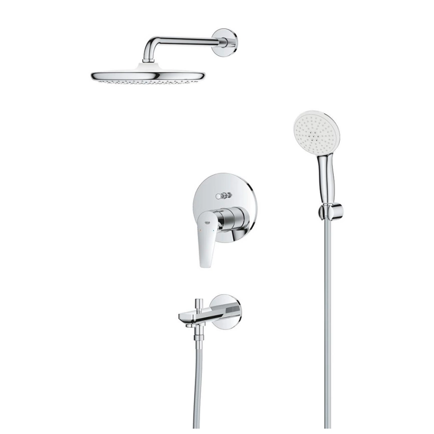 Душевой комплект Grohe BauEdge Tempesta 250 25291000 хром - фото 1