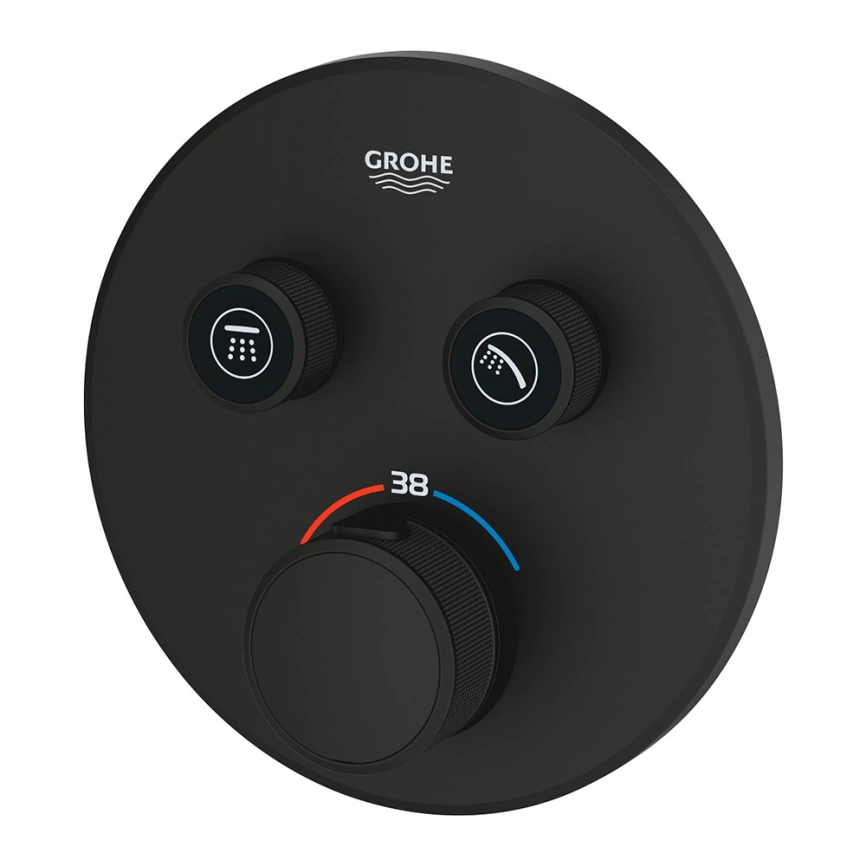 Внешняя часть смесителя для душа Grohe Grohtherm SmartControl 29507KF0 черный - фото 1