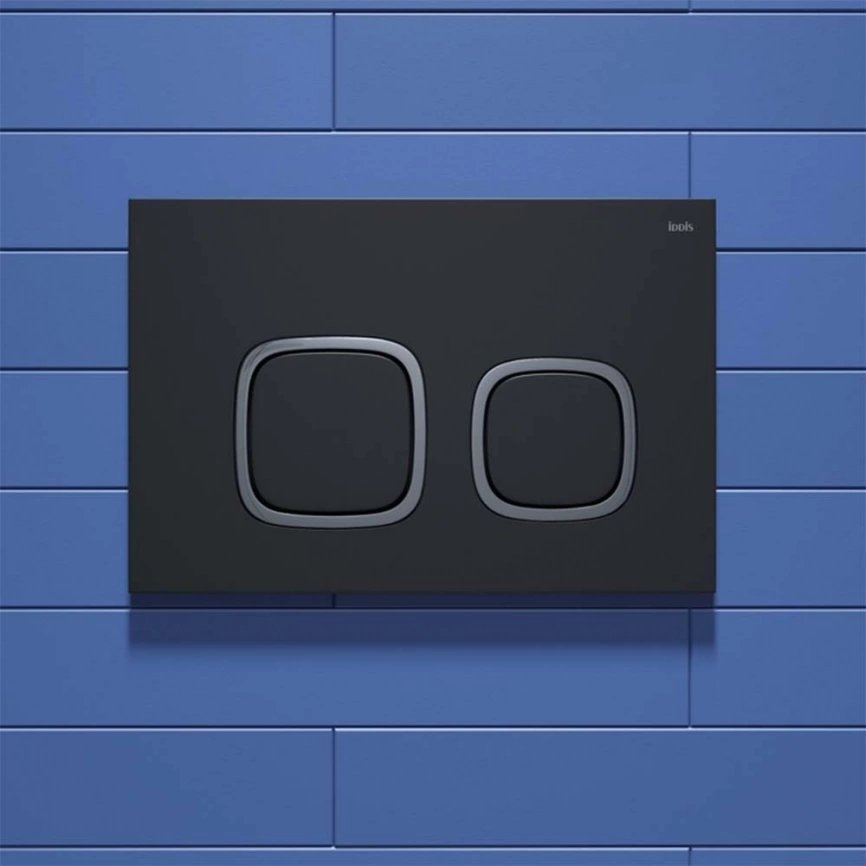 Кнопка смыва для инсталляции Iddis Unifix UNI04BCi77, черная - фото 2