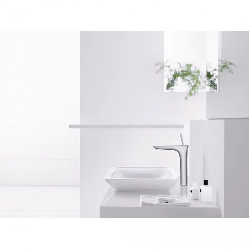 Смеситель для раковины Hansgrohe PuraVida 15074400 белый хром - фото 3