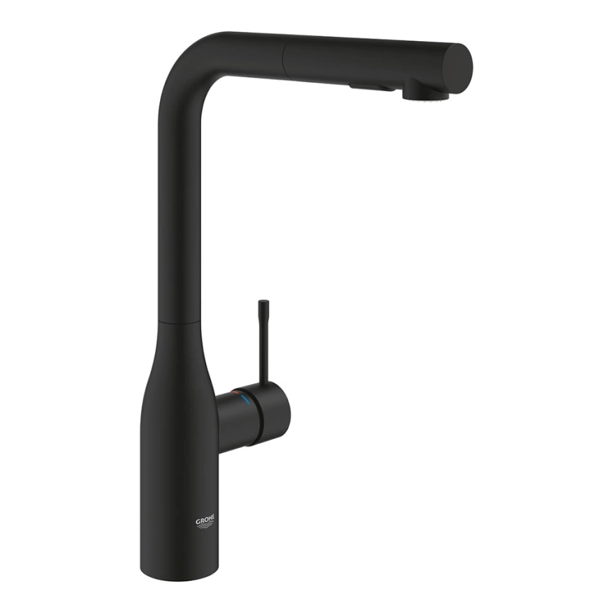 Смеситель для кухни Grohe Essence 30504KF0, черный с вытяжным изливом