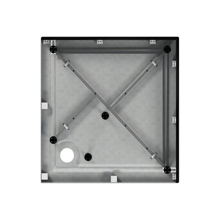 Душевой поддон акриловый Метакам Apart Black 100x100 квадратный черный - фото 7