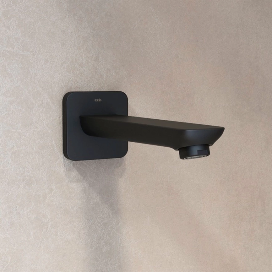 Излив для ванн настенный Iddis Slide SLIBL00i63, черный - фото 1