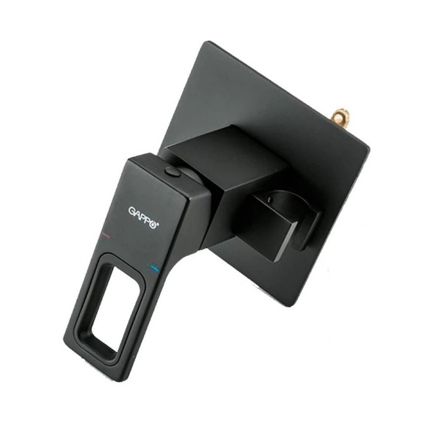 Cмеситель с гигиеническим душем Gappo G7217-6 встраиваемый, чёрный - фото 2