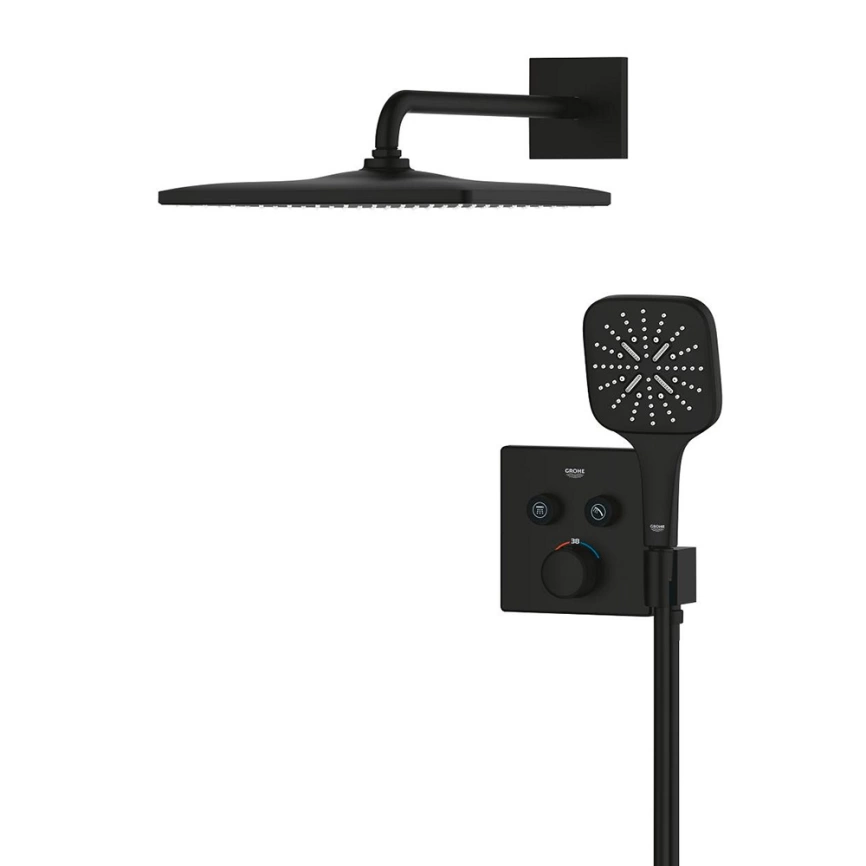Душевой комплект Grohe Grohtherm SmartControl 34865KF0 черный с термостатом - фото 3