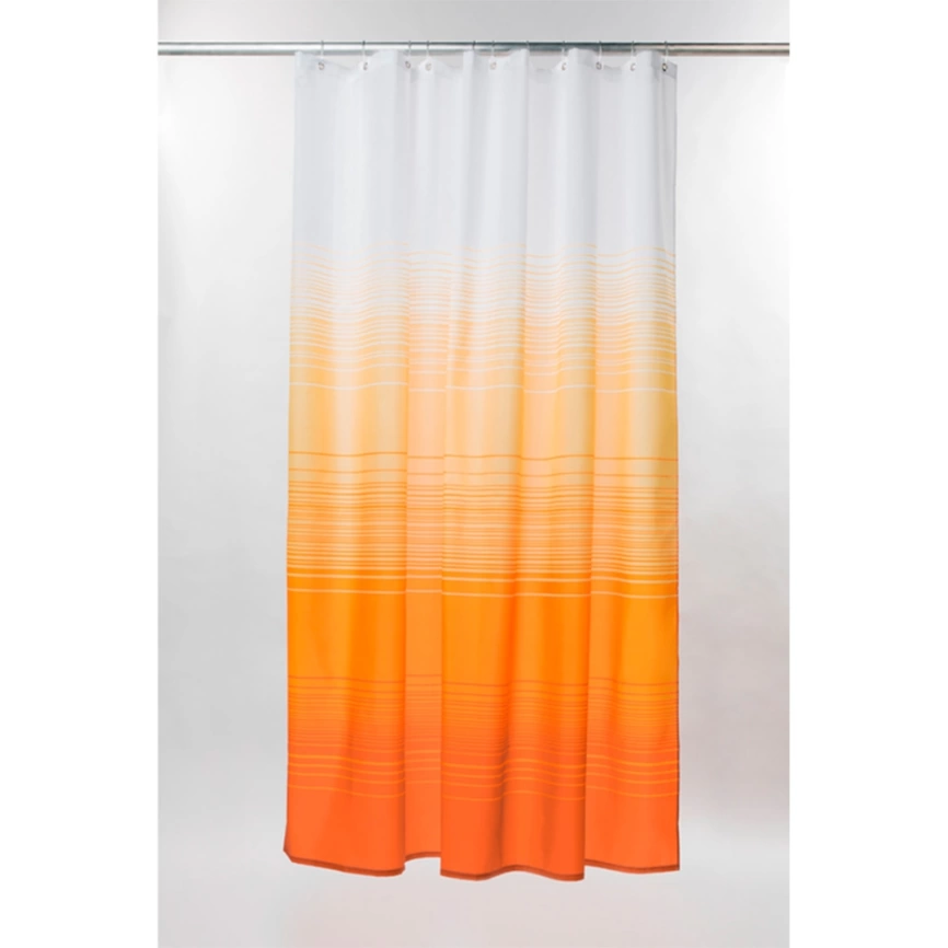 Штора для ванной 200x200 Iddis Orange Horizon 300P20RI11 оранжевая - фото 1