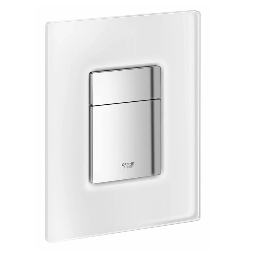 Кнопка смыва для инсталляции Grohe Skate Cosmopolitan Glass 38845MF0, белый/хром