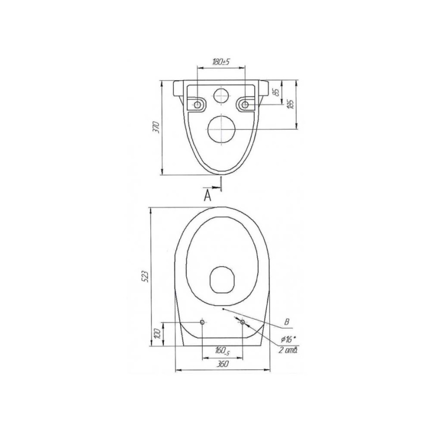Комплект Cersanit Delfi SET-DEL/Black/TPL/Cg-w подвесной унитаз Delfi + инсталляция Black + кнопка смыва Leon - схема 1