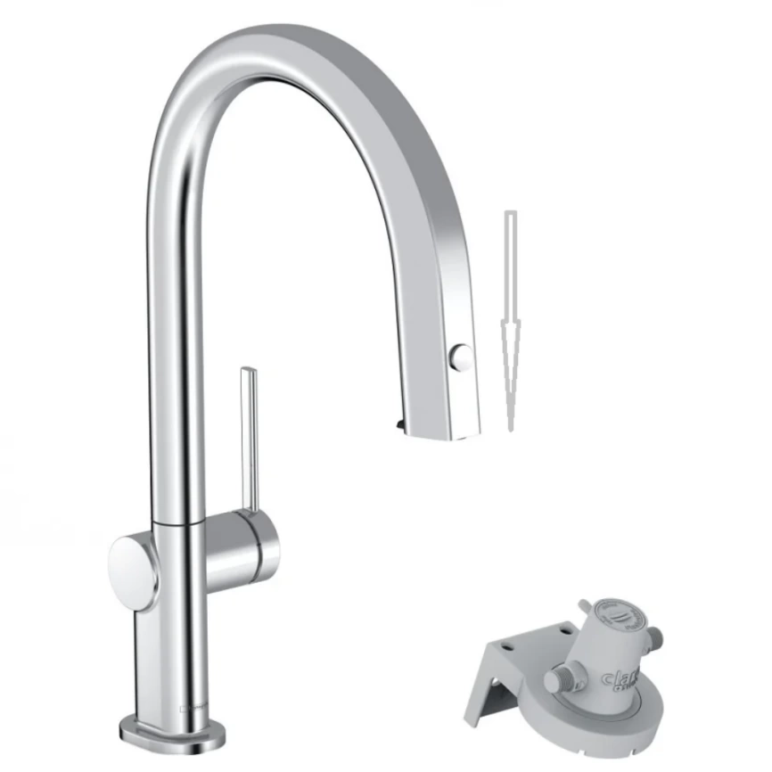 Смеситель для кухни Hansgrohe Aqittura M91 76826000 с вытяжным душем - фото 1