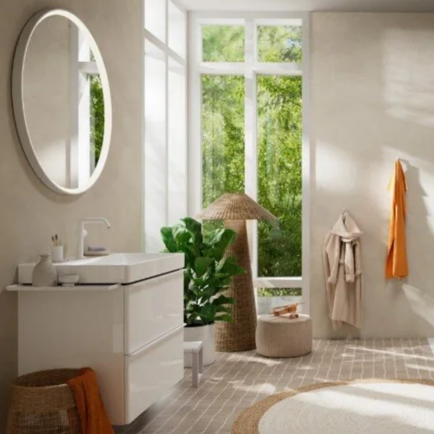 Смеситель для раковины Hansgrohe Tecturis S 73340700, белый - фото 3