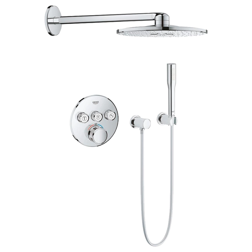 Душевой комплект Grohe Grohtherm SmartControl 34705000 хром с термостатом
