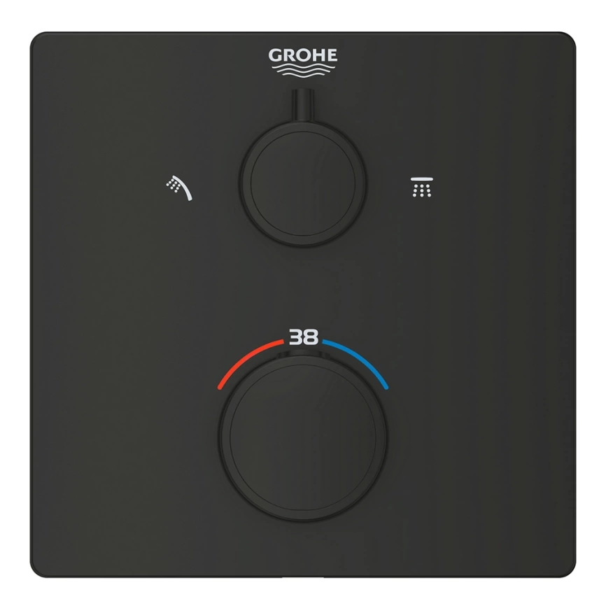 Внешняя часть смесителя для душа Grohe Grohtherm 1022092430 черный - фото 2