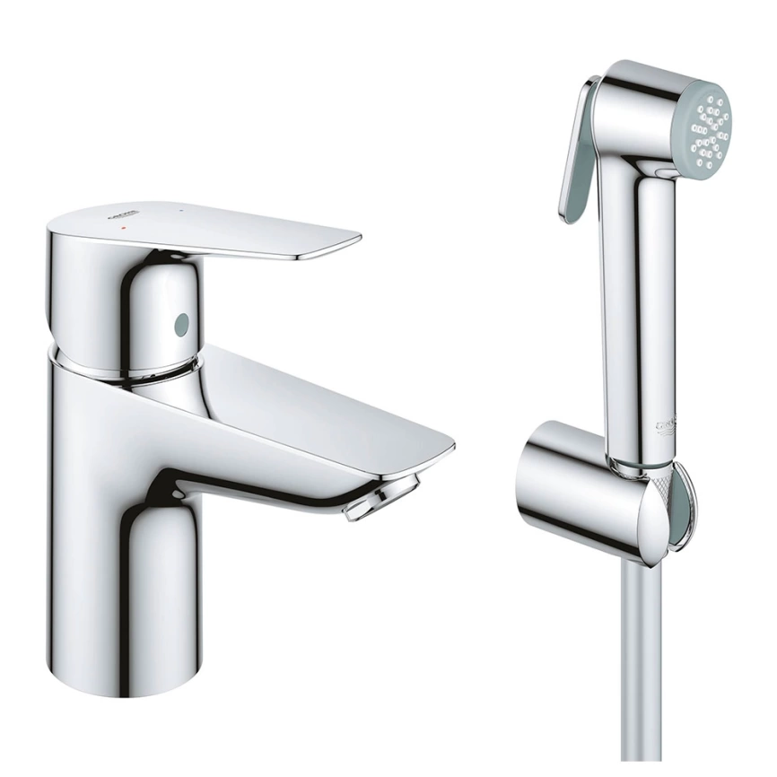 Смеситель для раковины Grohe BauEdge 23757001 с гигиеническим душем