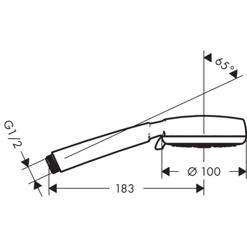 Душевая лейка Hansgrohe Crometta 100 Vario 26824400, хром/белый - схема