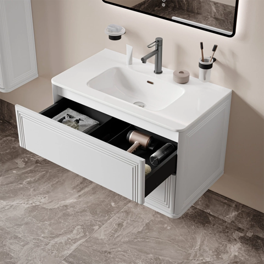 Тумба с раковиной подвесная Iddis Oxford Neo 80 OXN80W0i95K белая - фото 2