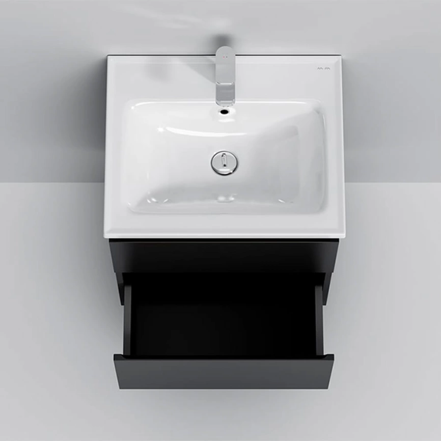 Тумба с раковиной подвесная AM.PM X-Joy 55, черная - фото 4