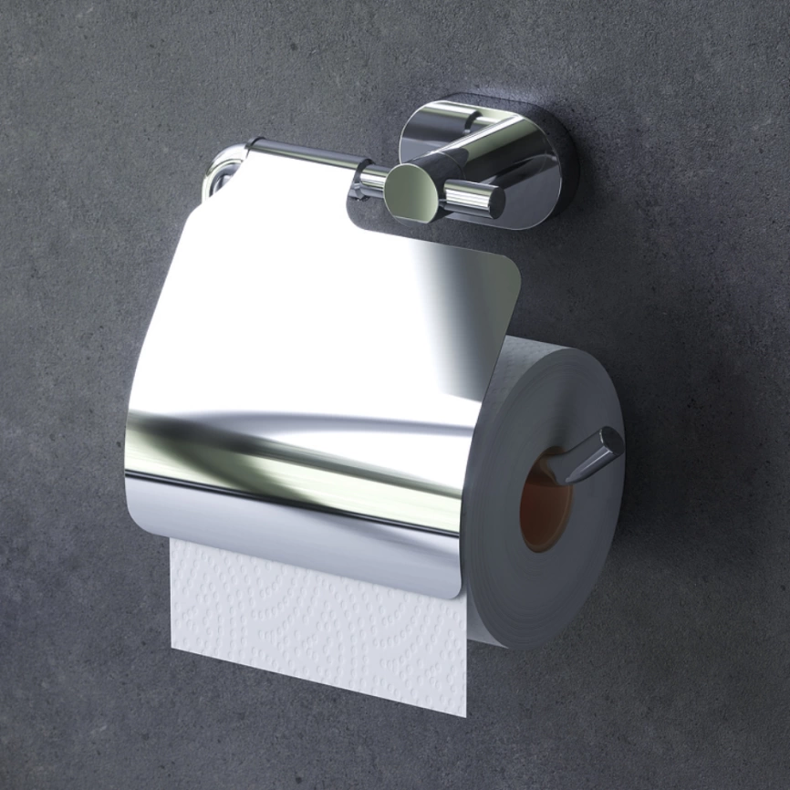 Держатель для туалетной бумаги с крышкой AM.PM Sense L A74341400 - 4 фото