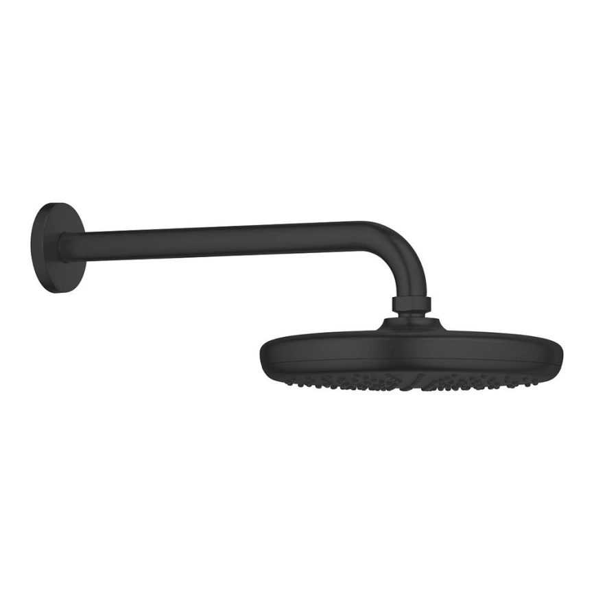 Лейка для верхнего душа Grohe Tempesta 210 1022182430 с кронштейном черная - фото 2