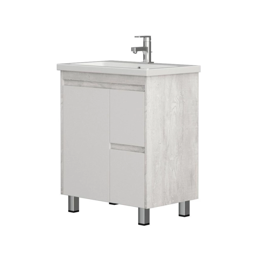 Тумба с раковиной напольная Cetus Остин 70 Z2 пайн, с двумя выдвижными ящиками - фото 1