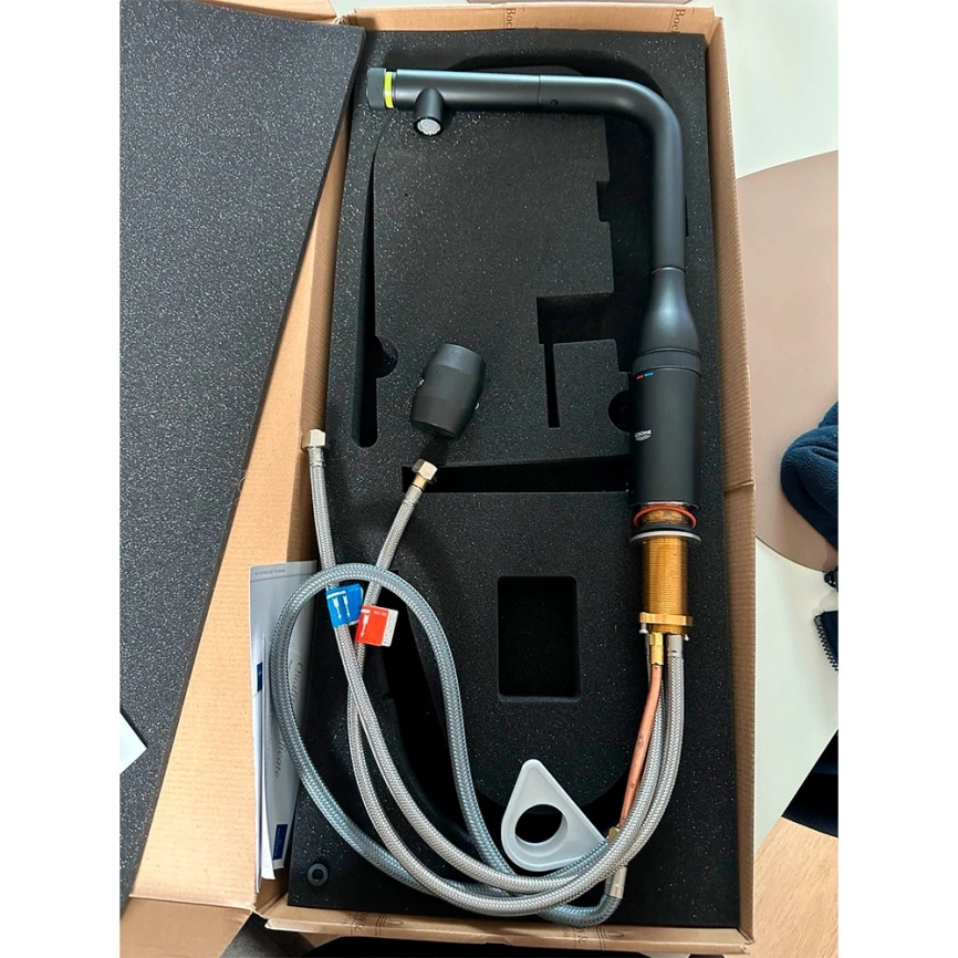 Смеситель для кухни Grohe Essence SmartControl 31928KF0, черный - фото 4