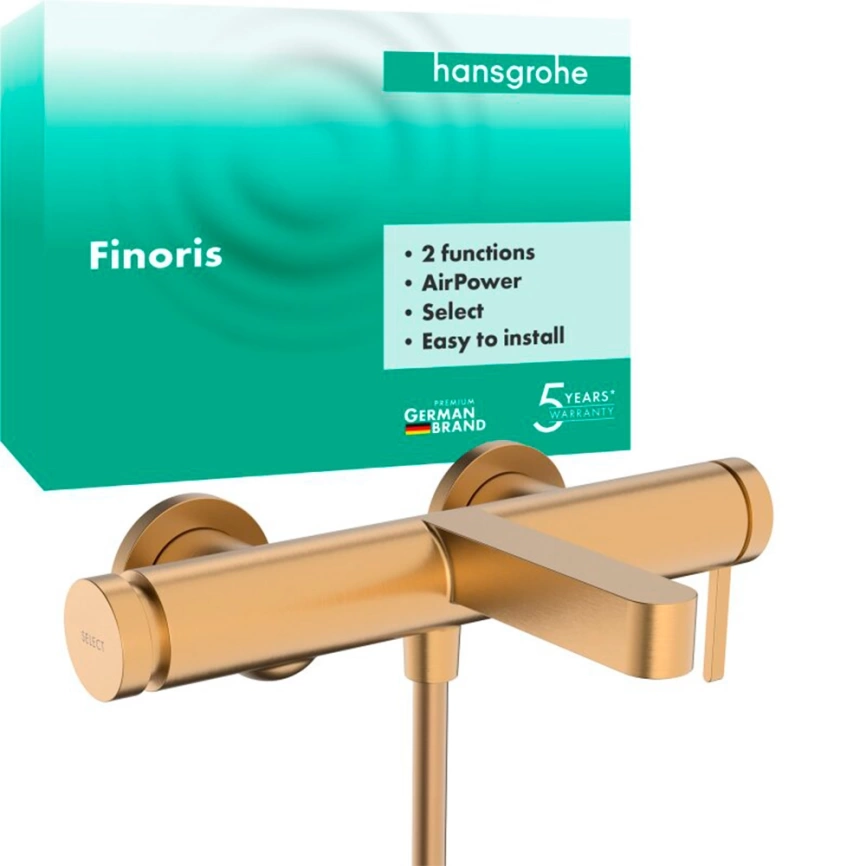 Смеситель для ванны Hansgrohe Finoris 76420140 бронза - фото 1