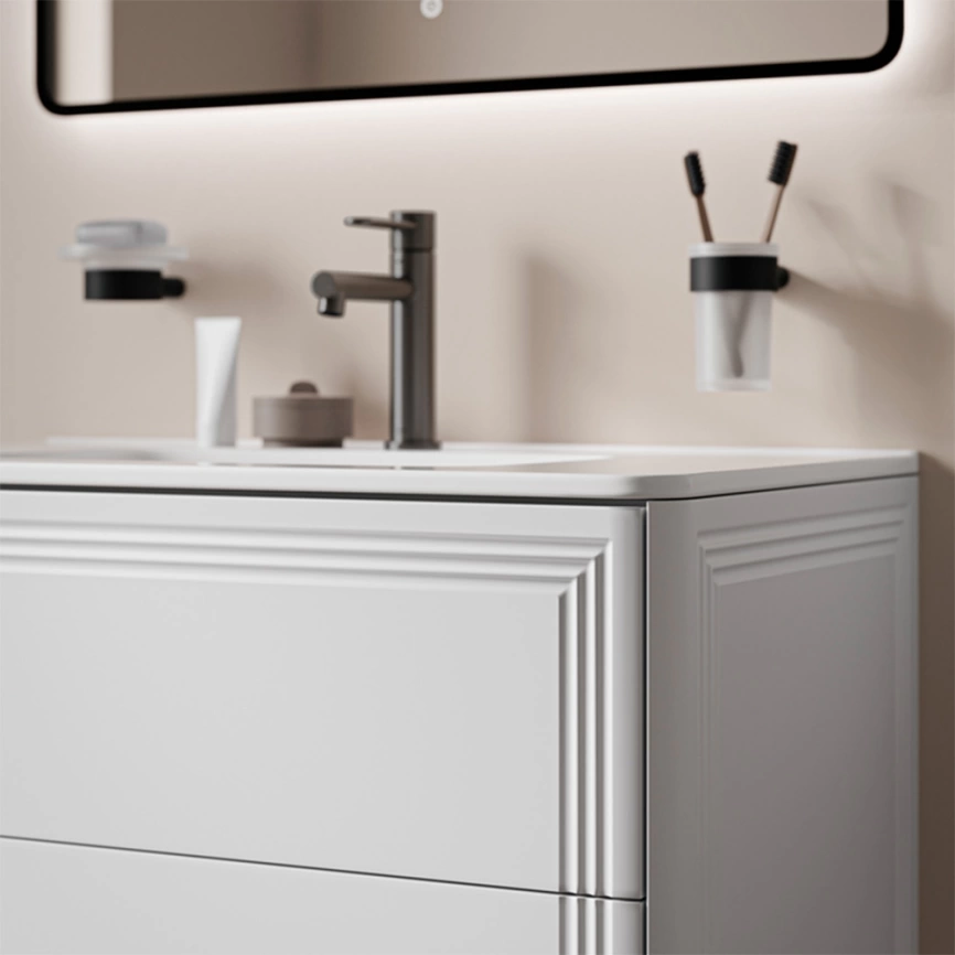 Тумба с раковиной подвесная Iddis Oxford Neo 80 OXN80W0i95K белая - фото 5