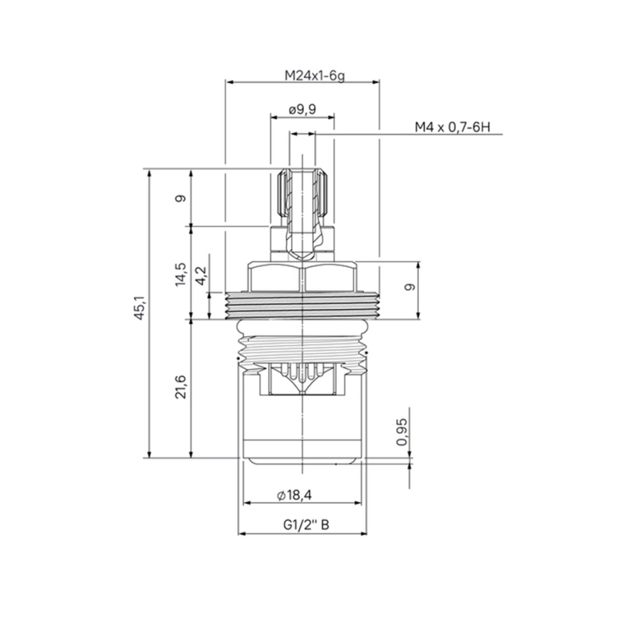 Кран-букса для смесителя Iddis CR-CE24 Z20 - схема