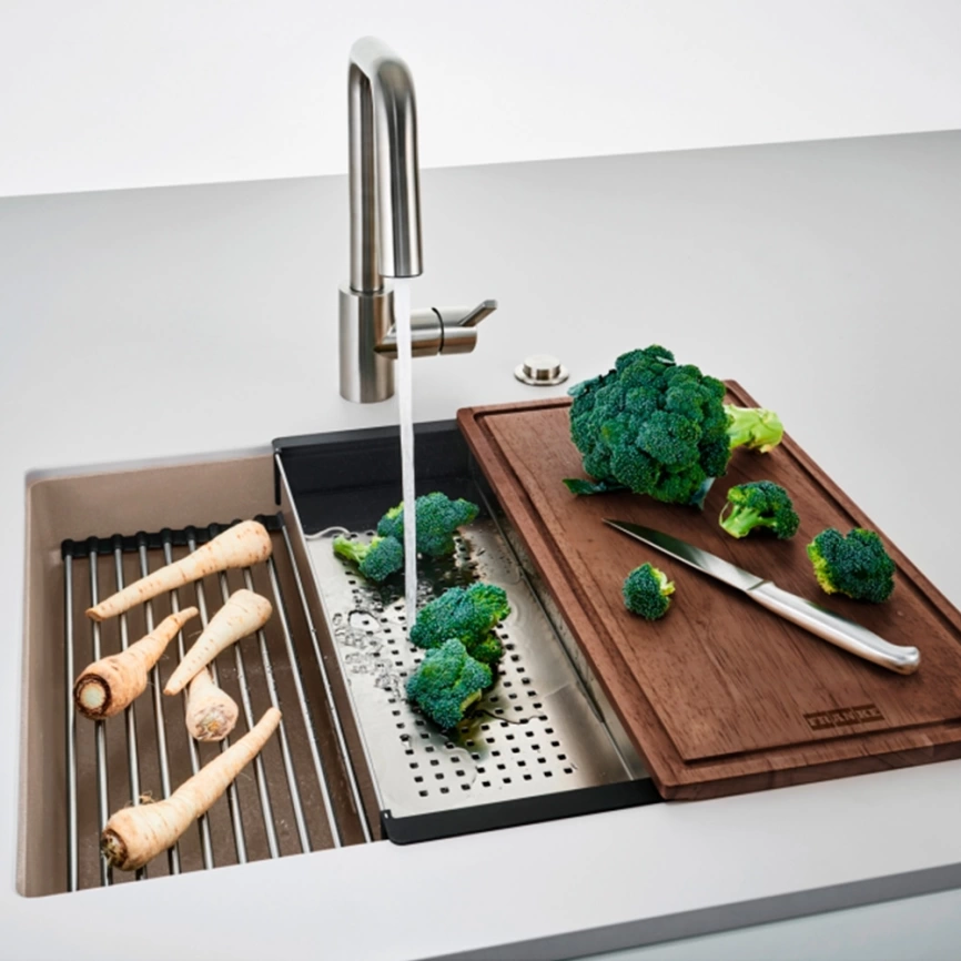 Мойка кухонная Franke Kubus KNG 110-52, 125.0529.602 миндаль - фото 2